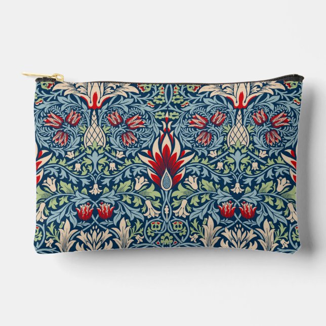 William Morris Snakeshead Fritillary Floral Design Accessory Pouch (Front)