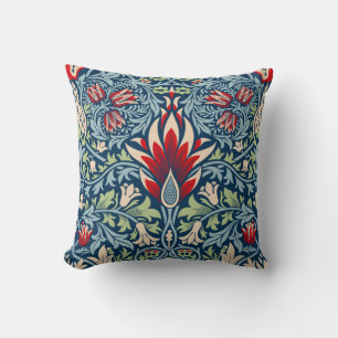 William Morris Snakeshead Fritillary Floral Design Cushion