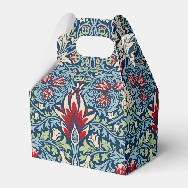 William Morris Snakeshead Fritillary Floral Design Favour Box (Front Side)