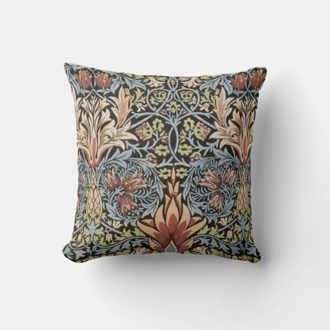 William Morris Snakeshead Pattern Cushion (Front)