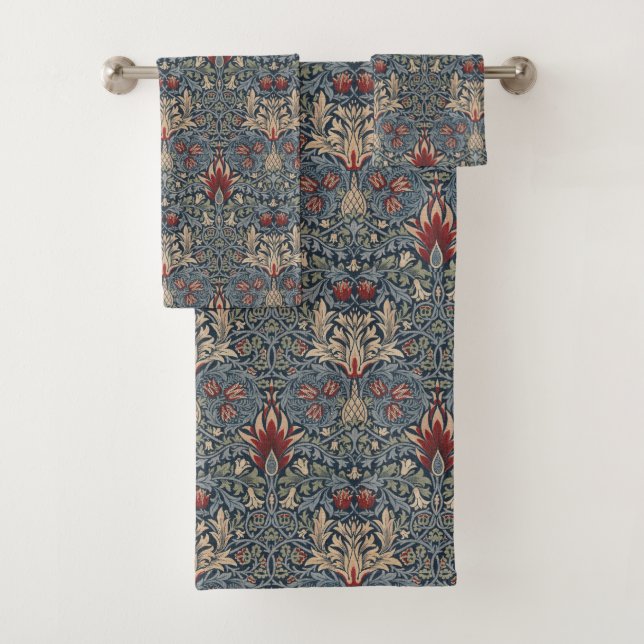 William Morris: Snakeshead Towel Set (Insitu)