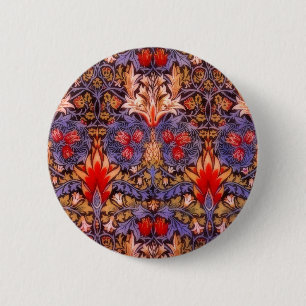 William Morris Snakeshead Vintage Floral 6 Cm Round Badge
