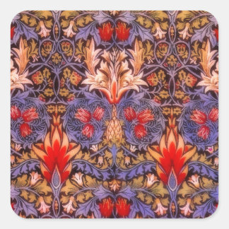 William Morris Snakeshead Vintage Floral Square Sticker