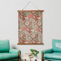 William Morris Spring Compton Flower Vintage Red