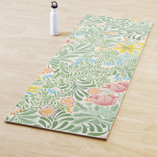 William Morris Spring Flowers Floral Pattern Yoga Mat