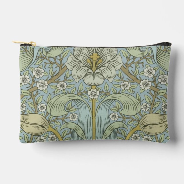 William Morris Spring Thicket: Antique Floral Accessory Pouch (Front)