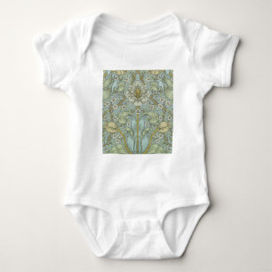 William Morris Spring Thicket: Antique Floral Baby Bodysuit