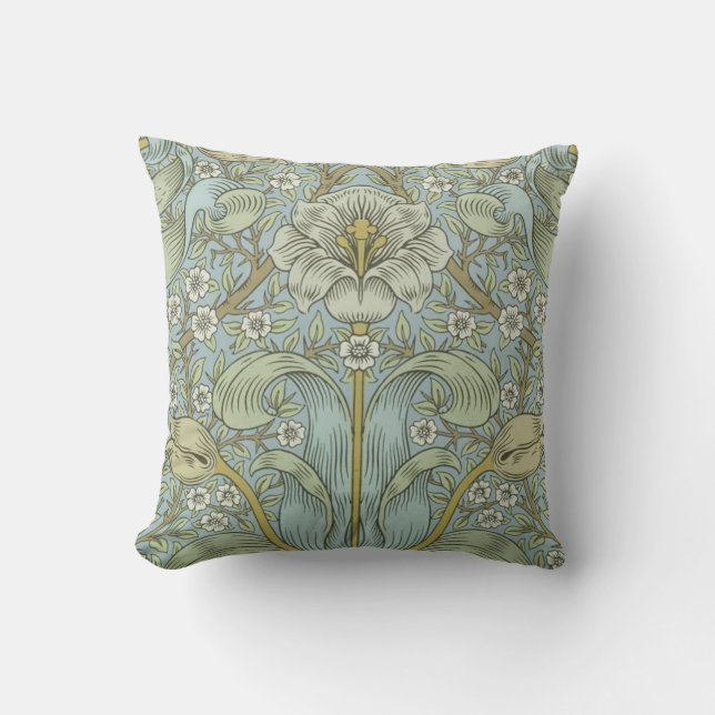 William Morris Spring Thicket: Antique Floral Cushion (Front)
