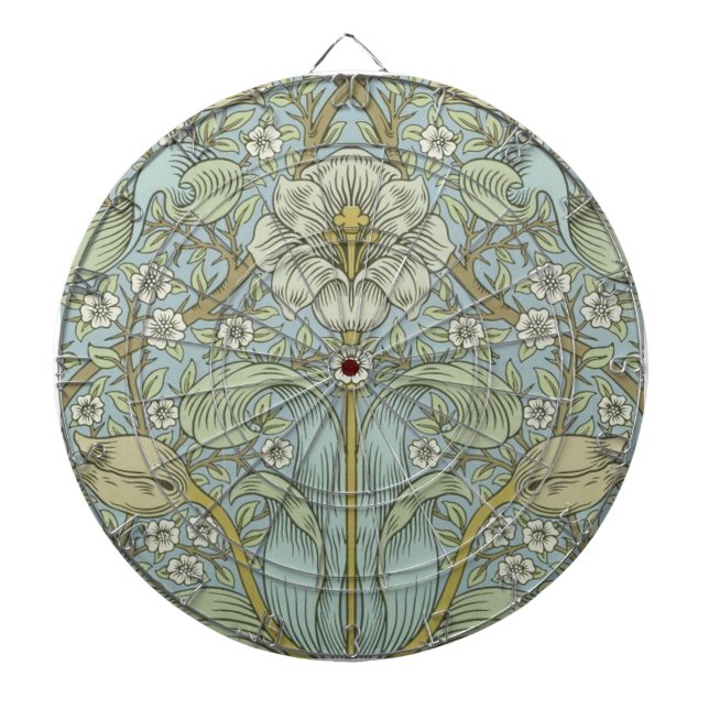 William Morris Spring Thicket: Antique Floral Dartboard (Front)