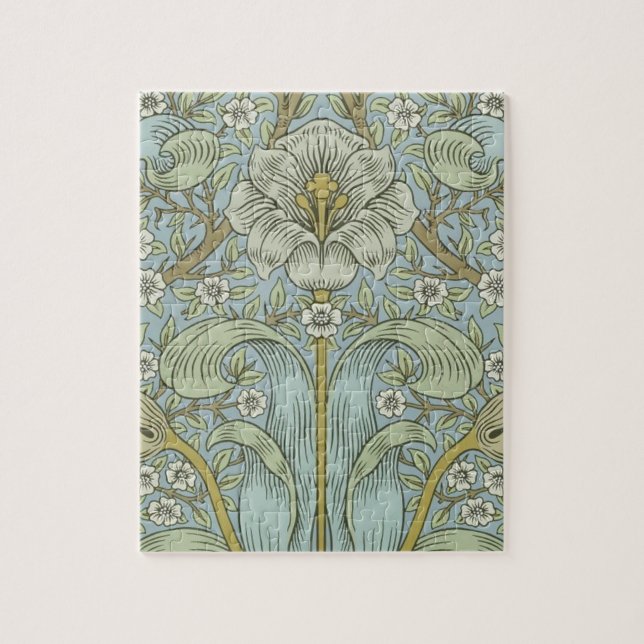 William Morris Spring Thicket: Antique Floral Jigsaw Puzzle (Vertical)