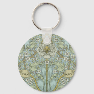 William Morris Spring Thicket: Antique Floral Key Ring