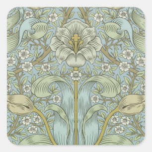 William Morris Spring Thicket: Antique Floral Square Sticker