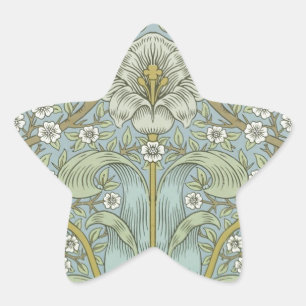 William Morris Spring Thicket: Antique Floral Star Sticker