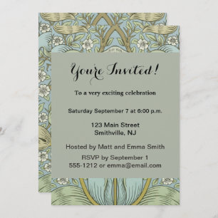 William Morris Spring Thicket Classic Pattern Invitation