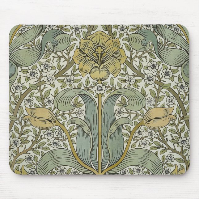 William Morris Spring Thicket Classic Pattern Mouse Pad (Front)