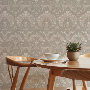 William Morris Spring Thicket Warm Taupe & Ivory Wallpaper