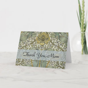William Morris Spring Thicket Yellow Floral Art Thank You Card