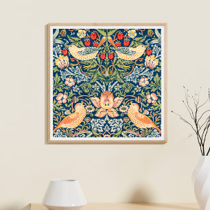 William Morris square poster Strawberry
