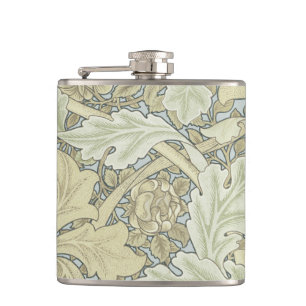 William Morris St James Acanthus Wallpaper Hip Flask