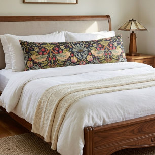 William Morris Strawberry Thief Art  Body Cushion