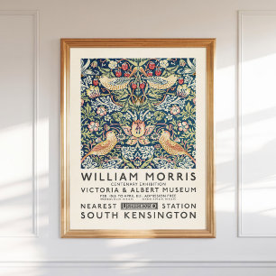 William Morris Strawberry Thief Art Exhibition  Poster
