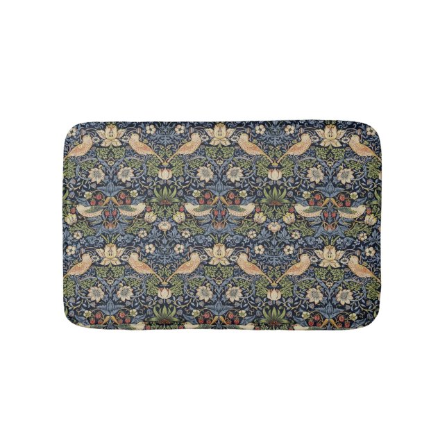 William Morris Strawberry Thief Bath Mat (Front)