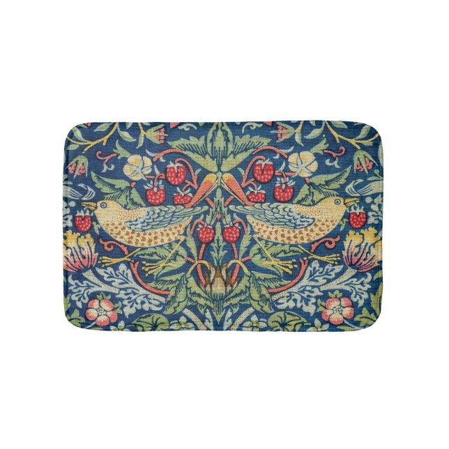 William Morris - Strawberry Thief Bath Mat (Front)