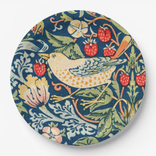 William Morris Strawberry thief bird Paper Plate