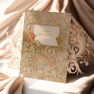 William Morris Strawberry Thief Birthday Card