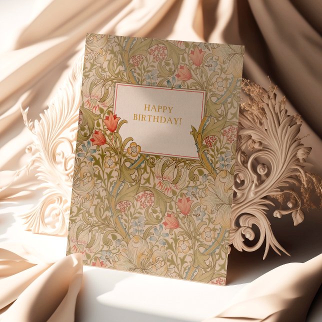 William Morris Strawberry Thief Birthday Card (Creator Uploaded)