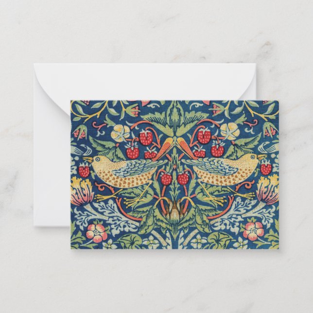 William Morris - Strawberry Thief Card (Front)