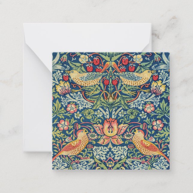William Morris - Strawberry Thief Card (Front)