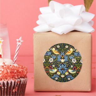 William Morris, Strawberry Thief, Classic Round Sticker