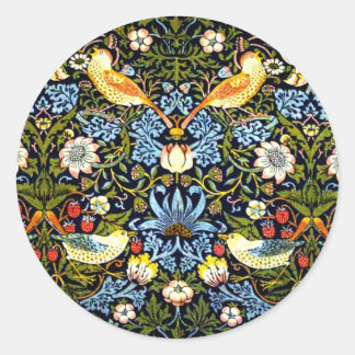 William Morris - Strawberry Thief Classic Round Sticker