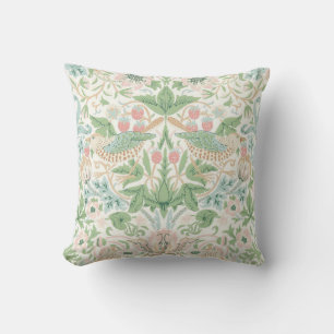 William Morris Strawberry Thief Cochineal Willow Cushion