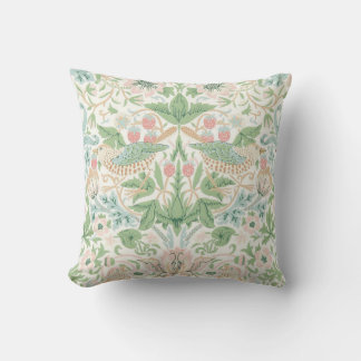 William Morris Strawberry Thief Cochineal Willow  Cushion