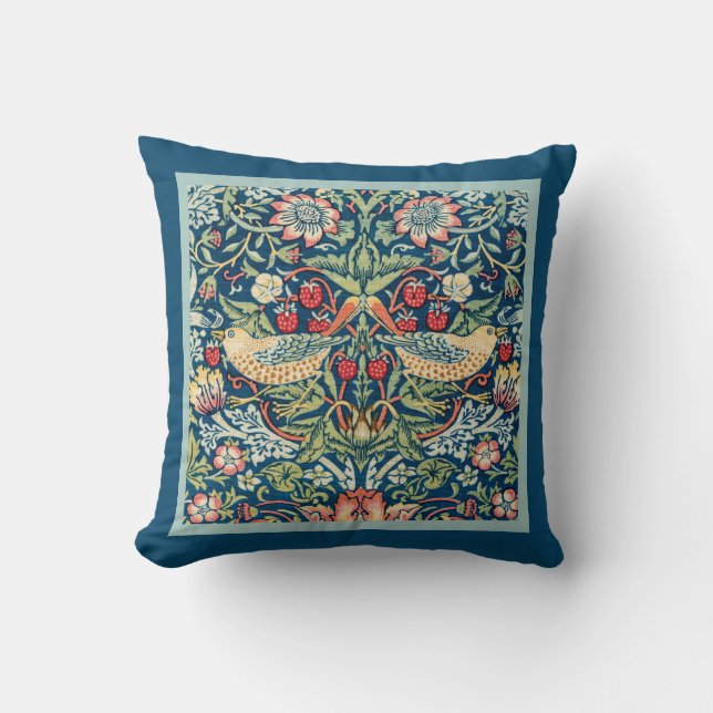 William Morris Strawberry Thief Cushion (Front)