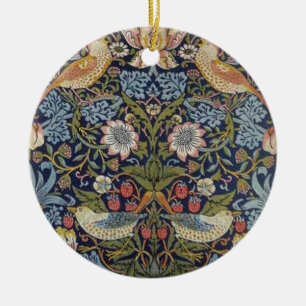William Morris Strawberry Thief Design 1883 Ceramic Ornament