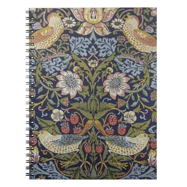 William Morris Strawberry Thief Design 1883 Notebook (Front)