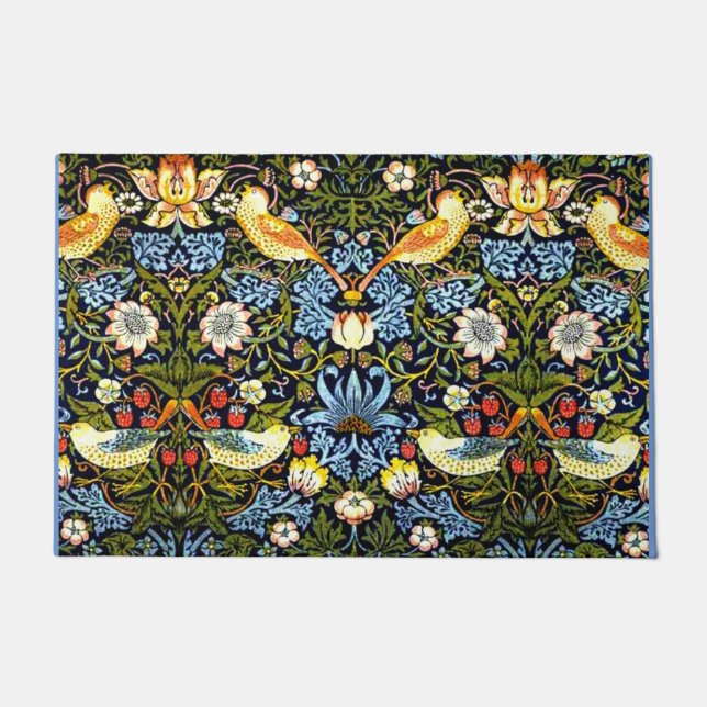 William Morris -  Strawberry Thief Doormat (Front)