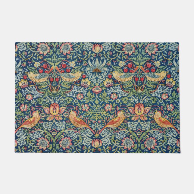William Morris - Strawberry Thief Doormat (Front)