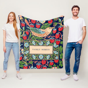 William Morris Strawberry Thief Fleece Blanket
