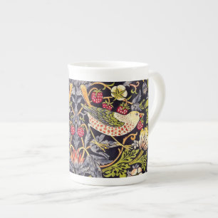 William Morris Strawberry Thief Floral Art Nouveau Bone China Mug