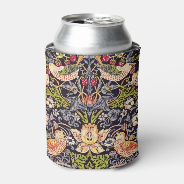 William Morris Strawberry Thief Floral Art Nouveau Can Cooler (Can Front)