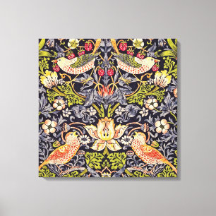 William Morris Strawberry Thief Floral Art Nouveau Canvas Print