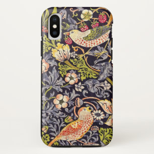 William Morris Strawberry Thief Floral Art Nouveau iPhone X Case