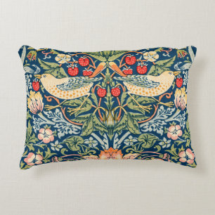 William Morris Strawberry Thief Floral Art Nouveau Decorative Cushion