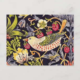William Morris Strawberry Thief Floral Art Nouveau Postcard