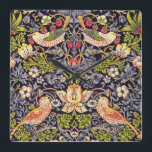 William Morris Strawberry Thief Floral Art Nouveau Square Wall Clock<br><div class="desc">William Morris Strawberry Thief Floral Art Nouveau Watercolor Painting Strawberry Thief is one of William Morris's most popular repeating designs for textiles. It takes as its subject the thrushes that Morris found stealing fruit in his kitchen garden of his countryside home, Kelmscott Manor, in Oxfordshire. William Morris was an English...</div>