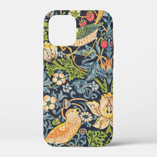 William Morris Strawberry Thief Floral Pattern iPhone 12 Mini Case